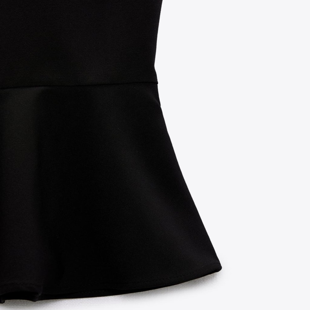 NWT Zara Pearl Peplum Top - Picture 9 of 11